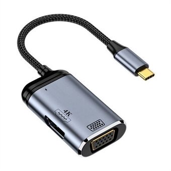 UC-027-Y001 USB-C Type C naar HD VGA-converteradapter 4K 60Hz 1080P met vrouwelijke PD-voedingspoort