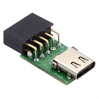 UC-141-TC001 Single Port Type-C 3.1 Female naar USB 2.0 Moederbord 9Pin 10Pin Adapter PCBA 480Mbps