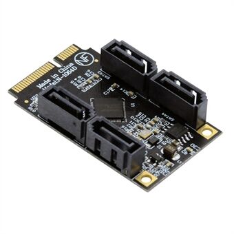 SA-033-4P Mini PCI-E naar SATA 3.0 Vier Poorten Converter 6Gbps PCI Express SSD Adapterkaart