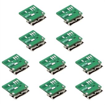 CN-007 10 stuks Micro USB 3.0 10-pins vrouwelijk stopcontact Adapter Board Mount SMT-type met PCB