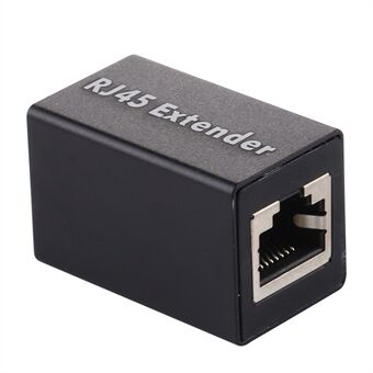 RJ45 female-naar-female connector Inline LAN-connector Ethernet-kabelverlengingsadapter Zwart