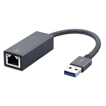 USB 3.0 Am naar RJ45 Gigabit Ethernet-adapter Ondersteunt 10/100/1000 Mbps voor MacBook / Nintendo Switch / Desktops (0,2 m)