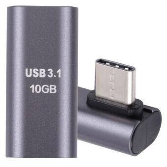USB 3.1 Type-C mannelijk naar USB 3.1 Type-C vrouwelijk converterelleboogadapter