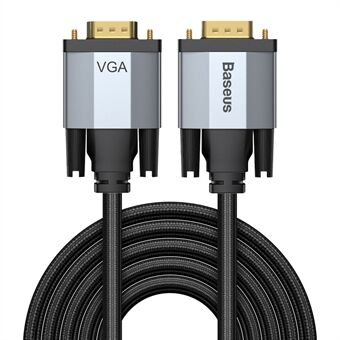 BASEUS Enjoyment-serie VGA naar VGA-videokabel 1080P VGA-kabel 3M naar tv-projector - donkergrijs