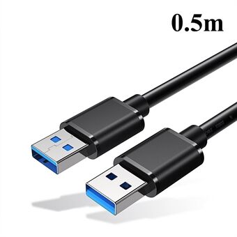 ESSAGER USB3.0 Male naar Male Datakabel 0,5m - Zwart