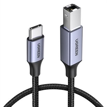 WEED 1,5 m USB C naar USB B 2.0 Nylon gevlochten kabel voor MacBook Pro Epson HP Canon Samsung printer