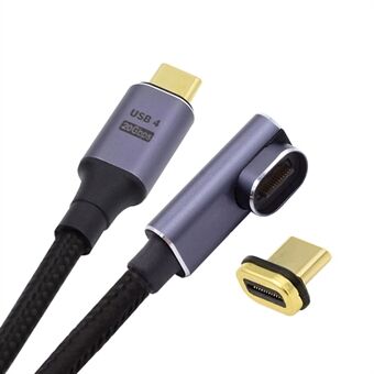 UC-034-LP USB-C magnetische 90-graden connector USB4-kabel 20 Gbps 100 W oplaadkabel 8K / 5K videokabel