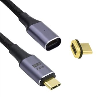 UC-034-BK Magnetische connector USB4 mannelijk naar mannelijk USB-C-kabel 20 Gbps 100 W oplaadkabel 8K / 5K videokabel