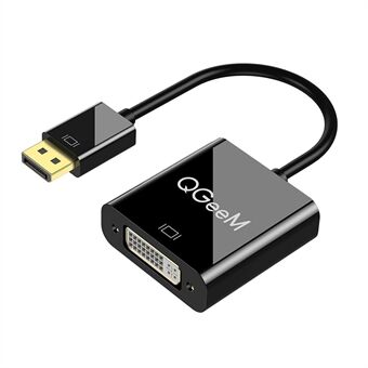 QGEEM QG-HD24 Displayport Male naar DVI Female Adapter Kabel DP naar DVI Converter naar HD TV / Monitor / Projector / Laptops / PC