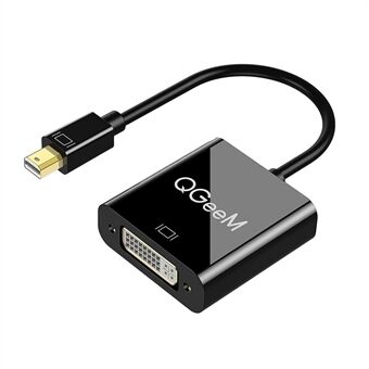 QGEEM QG-HD27 Mini DP naar DVI Adapter Kabel Mini DisplayPort Male naar DVI Female Converter Compatibel met MacBook Thunderbolt Port Monitor Projector