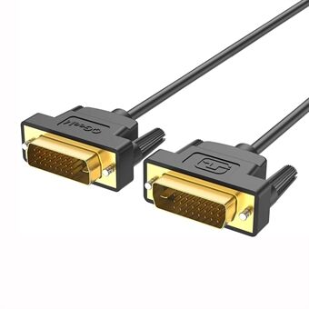 QGEEM QG-HD15 1,8 m DVI male naar DVI male kabeladapter Dual-Link kabelconverter Ondersteuning 2560x1600 / 60Hz Compatibel met DVI-D (24+1)