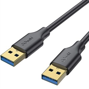 QGEEM QG-CVQ19 1.8m USB 3.0 Male naar Male High Speed Vergulde Datakabel Laptop Adapter Kabel