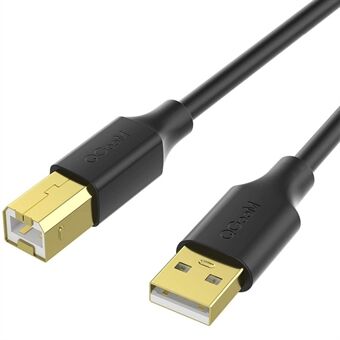 QGEEM QG-CVQ20 1.8m USB 2.0 A Male naar B Male Printer Scanner Kabel Hoge snelheid Desktop Kabel voor Laptop