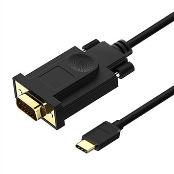 QGEEM UA17 1,2 m USB-C mannelijke naar VGA mannelijke adapterkabel HD-videoconversiekabel