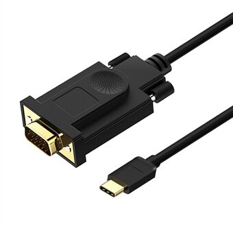 QGEEM UA17 1,8 m USB-C mannelijk naar VGA mannelijk 1080P HD video-adapterkabel