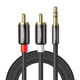 UGREEN 3M 3,5 mm voor 2RCA Audio Y-splitterkabel AUX-kabel voor smartphone-luidsprekertablet