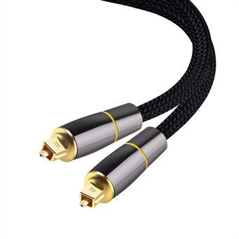 1 m digitale glasvezel audiokabel SPDIF-lijn 5.1-kanaals verbindingsdraad voor soundbars / stereosystemen / versterkers (gele Ring)