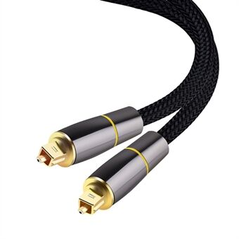 2 m SPDIF 5.1 geluidskanaal optische kabel 24K vergulde optische audiolijn digitale Toslink-draad voor Xbox, tv, soundbar (gele Ring)