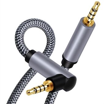 5m 3.5mm Mannelijk naar Elleboog Audio Aux Kabel Vergulde Plug HiFi Stereo Haakse TRRS Verlengkabel