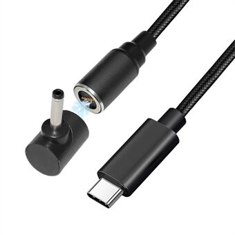USB-C naar 3.0x1.1mm voor Acer / Asus / LG / Samsung laptop, 1.8m PD 100W snelladende notebookadapter Metalen 8-pins connector Magnetische absorptie Flexibele DC-kabel