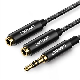 UGREEN 3.5 mm Audio Splitter verlengkabel 3.5 mm Jack 1 male naar 2 female Mic Y splitter voor draagbare hoofdtelefoon Aux-kabel