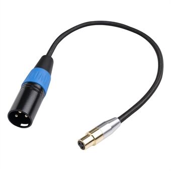 SA119GXK108BU 0.3m 24K Vergulde Mini XLR naar XLR Mannelijke Kabel Microfoon Audio Adapter Kabel