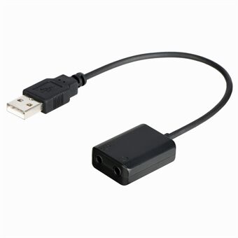 BOYA BY-EA2L Externe geluidskaart USB-adapter Desktop Laptop USB naar 3,5 mm hoofdtelefoon-/microfoonaansluiting