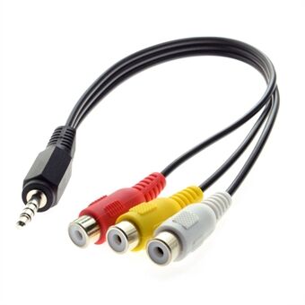 3,5 mm 1/8 \'\' mannelijke stereo auto AUX naar 3 RCA AV vrouwelijke kabel Audio Video composiet kabel