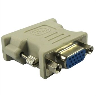 VGA 15-pins vrouwelijk naar DVI 24 + 1 been mannelijk adapter