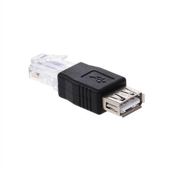 Lichtgewicht draagbare USB naar RJ45-adapter USB2.0 vrouwelijk naar Ethernet RJ45 mannelijke adapterstekker