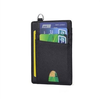 Cross Skin Anti-magnetische RFID ID-kaart Bankkaart Anti-diefstal Vegen Portemonnee Zak Bus Card Case met Ring