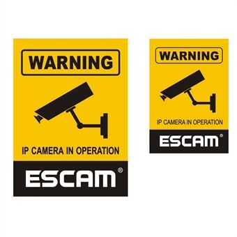 2 stuks videobewaking beveiligingsbewaking waarschuwingsstickers