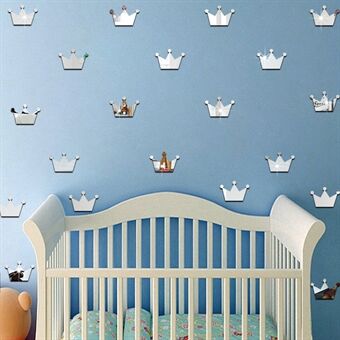 JM260 15 stks / set meisjeskamer decor stickers Princess kleine kroon muurstickers voor kinderkamer, babykamer (geen EN71-certificering)