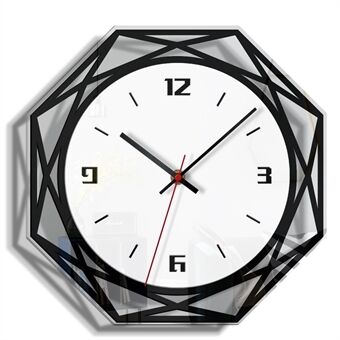 Rhombus acryl wandklok Stil, niet tikkend horloge op batterijen