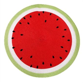 38 cm ronde handgeweven fruitvormige tafelmat met beker voor servies