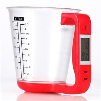 Ty-C01 Elektronische 1000 g maatbeker 0,1 g nauwkeurigheid verwijderbare keukenmaatbeker met gewicht (BPA-vrij, geen FDA-certificaat)