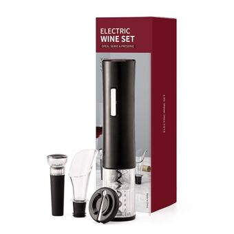 KLT SGS-KB1-601801D 4-in-1 keuken batterij-aangedreven wijnflesopener Gietstop Foliesnijder set Elektrische rode wijnopener set