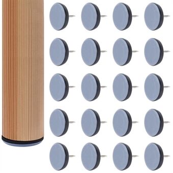 20 stuks / set Meubelglijders met spijkers van 19 mm diameter voor thuisbankstoelen Vloerbeschermers Ronde meubelverplaatsers