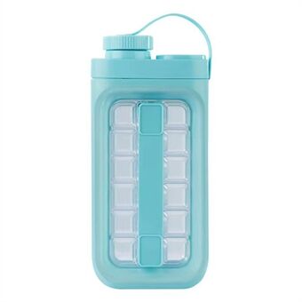 2 in 1 IJsblokjesvorm Kettle Draagbaar 17 Vakken IJsmaker Fles (BPA-vrij, Geen FDA-certificaat)