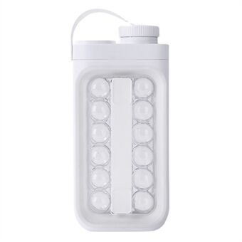 2 in 1 Draagbare 17 Rooster IJsballetjes Maker Fles Ronde IJsvormige Waterkan (BPA-vrij, Geen FDA-certificaat)