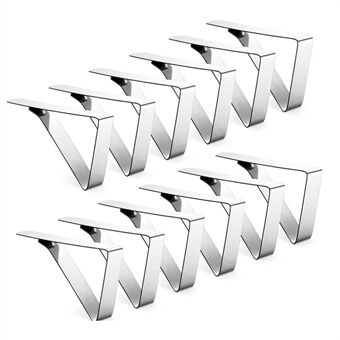 Roestvrijstalen tafelkleedklemmen - driehoekige klemmen voor tuintafelkleden - 12 st.