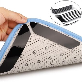 Siliconen antislip tapijtbevestigingen Veilige stickers voor deurmatten en buitentapijten - afmetingen: 25 x 135 x 2 mm - 8 stuks.