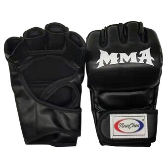 NUOCHEN 1 paar bokshandschoenen Halve vinger trainingshandschoenen Kickboksen Sparring MMA-handschoenen