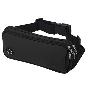 Dual Layer Rits Lycra Verstelbare Sports Pack Heuptas (Geschikt voor Smartphone onder 7-inch) - Zwart