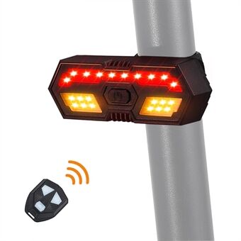 WEST BIKING YP0701314 Fiets LED-achterlicht Fietshoorn Indicator waarschuwingsachterlicht met afstandsbediening