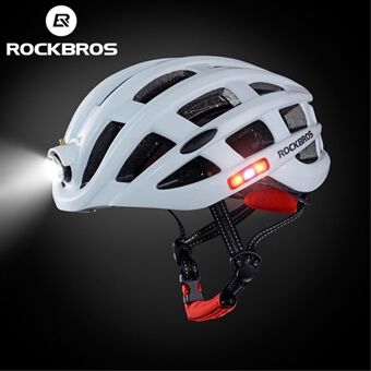 ROCKBROS Front/Side/Rear Warnig Light Cycling Helmet Breathable Vents Mountain Road Bicycle Helmet