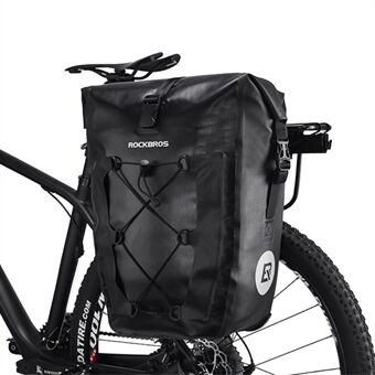 ROCKBROS 19-inch 27L capaciteit waterdichte tas bagagedrager achterop fietsen - zwart