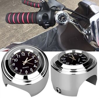 Chique legering motorfiets fietsstuur horloge waterdicht CNC-snijhorloge - zilveren kleur