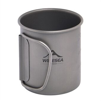 WIDESEA WSTT-200ML Waterfles van 200 ml van titaniumlegering Ultralichte koffiemok (geen FDA-certificering, BPA-vrij) voor backpacken, kamperen, wandelen
