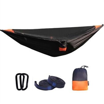 YELANGEZU WZ-112 280x140cm Enkele / Dubbele persoon Outdoor Hangmat Ultralichte Camping Opknoping Schommel Bed met Rits Klamboe